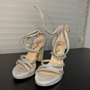 Nina Rhinestone Platform Heel